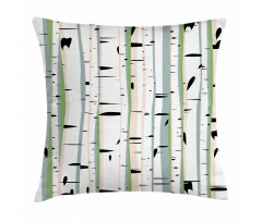 Trunks of Birches Pattern Pillow Cover