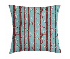Birch Tree Silhouettes Pillow Cover