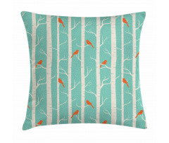 Dotted Tree and Birds Pillow Cover