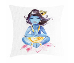 Happy Ancient Character Form Pillow Cover