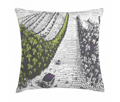 Vintage Green Vineyards Pillow Cover