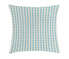 Retro Stripes Roses Pillow Cover