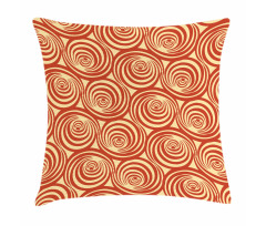 Circular Spiral Motifs Pillow Cover