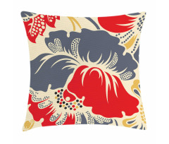 Abstract Chinese Floral Pillow Cover