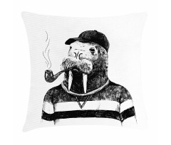 Hipster Walrus Pillow Cover