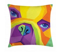 Abstract Vibrant Face Pillow Cover