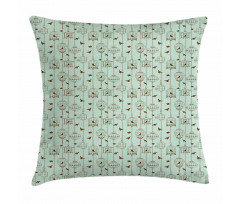 Birds and Cages Artwork Pillow Cover