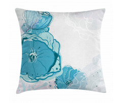 Blue Spring Blossoms Pillow Cover