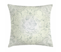 Doodle Garden Flowers Pillow Cover