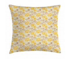 Love Flower Theme Pillow Cover