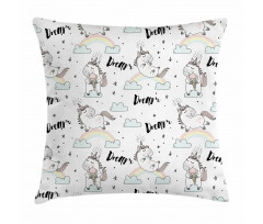 Myth Horse Flying Pillow Cover