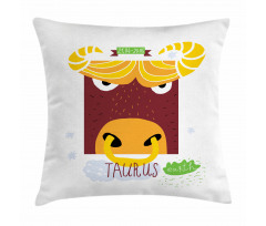 Angry Bull Face Pillow Cover