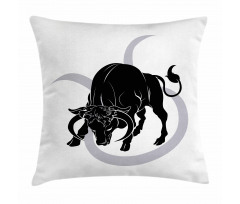 Black Ox and Sign Pillow Cover