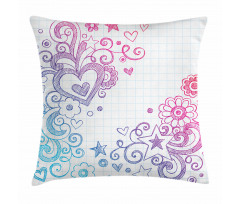 Valentines Day Swirls Pillow Cover