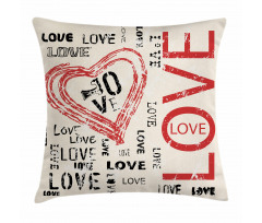 Vintage Love Lettering Pillow Cover