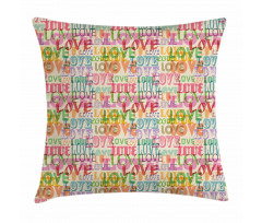 Colorful Romantic Engagement Pillow Cover