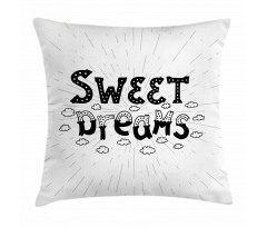 Retro Words Clouds Pillow Cover