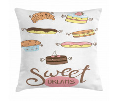 Éclair and Cake Pillow Cover