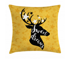 Silhouette of Deer Pillow Cover