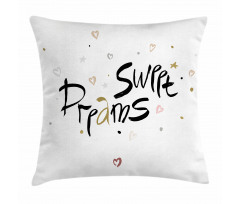 Romantic Calligraphy Pillow Cover