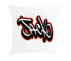 Graffiti Font Male Name Pillow Cover