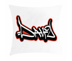 Scribbling Boys Name Pillow Cover