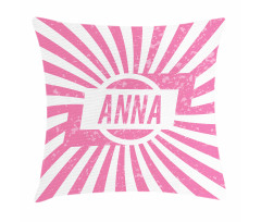 Retro Style Girls Name Pillow Cover