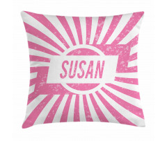 Female Name Grunge Pillow Cover
