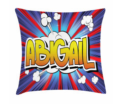 Comic Book Female Name Pillow Cover