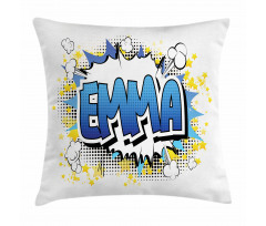 Youthful Teen Comic Book Pillow Cover