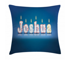 Candles Font Birthday Pillow Cover