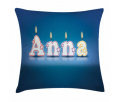 Birthday Candles Name Pillow Cover
