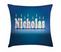 Boys Name Party Candle Pillow Cover