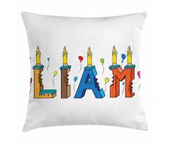 Colorful Letter Cakes Pillow Cover