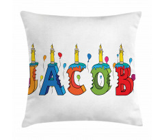 Colorful Name Pillow Cover