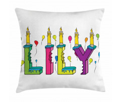 Joyful Letters Birthday Pillow Cover