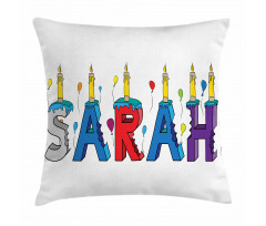 Birthday Girl Name Design Pillow Cover