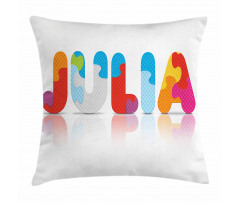 Puzzle Style Letters Pillow Cover