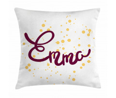 Girl Name Curved Font Pillow Cover