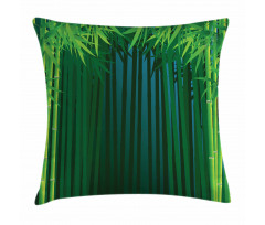 Green Leafy Branches Pillow Cover
