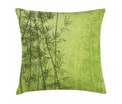 Green Bamboo Growth Pillow Cover