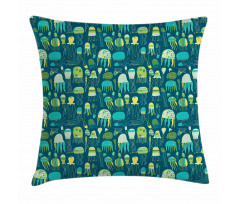 Funny Sea Creatures Pillow Cover