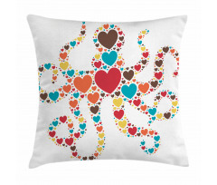 Shape with Hearts Love Pillow Cover