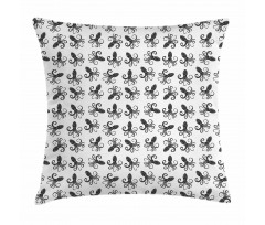 Typographic Silhouettes Pillow Cover