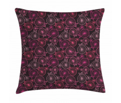 Vintage Bikes in Pink Pillow Cover