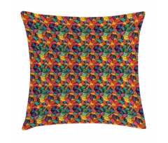 Colorful Abstract Leaf Pillow Cover