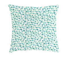 Pastel Ginkgo Leaves Pillow Cover