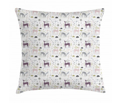 Woodland Deer Leaves Pillow Cover