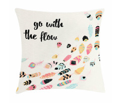 Go with the Flow Words Pillow Cover