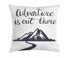 Mountain and Road Pillow Cover
